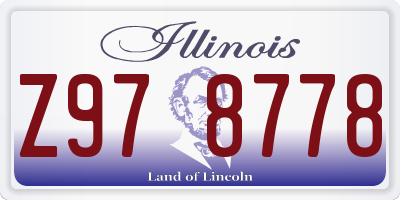 IL license plate Z978778