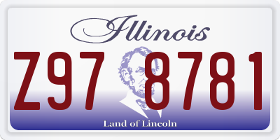 IL license plate Z978781