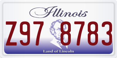IL license plate Z978783