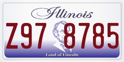 IL license plate Z978785