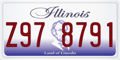 IL license plate Z978791