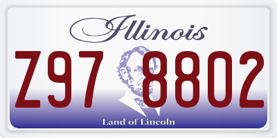 IL license plate Z978802