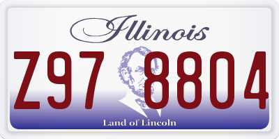 IL license plate Z978804