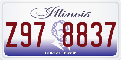 IL license plate Z978837