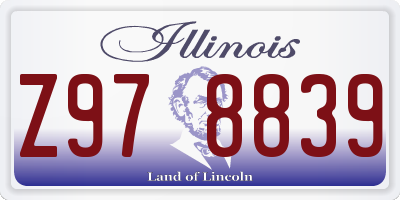 IL license plate Z978839