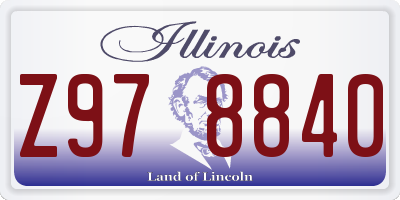 IL license plate Z978840