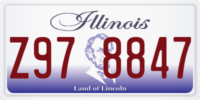 IL license plate Z978847