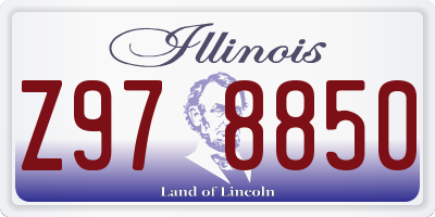 IL license plate Z978850