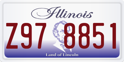 IL license plate Z978851