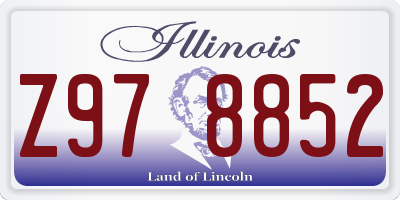 IL license plate Z978852