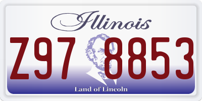 IL license plate Z978853