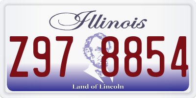 IL license plate Z978854