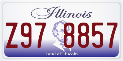 IL license plate Z978857