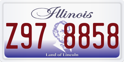 IL license plate Z978858