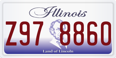 IL license plate Z978860