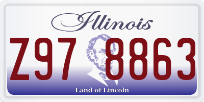 IL license plate Z978863