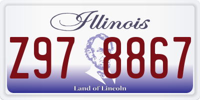 IL license plate Z978867