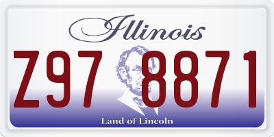 IL license plate Z978871