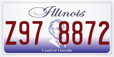 IL license plate Z978872