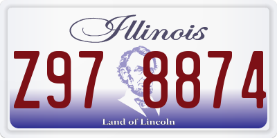 IL license plate Z978874