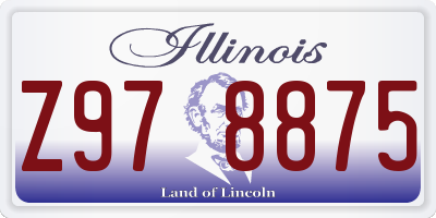 IL license plate Z978875