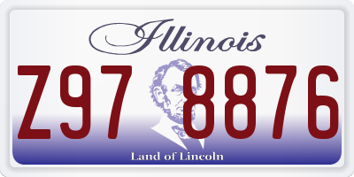 IL license plate Z978876