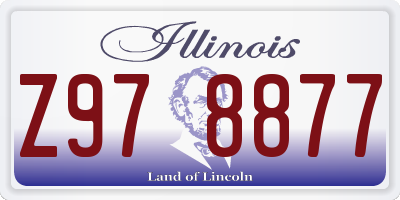 IL license plate Z978877