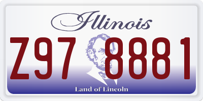 IL license plate Z978881