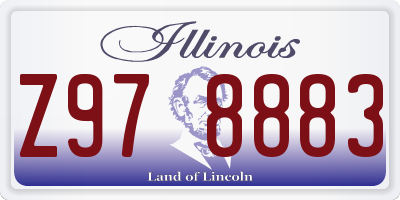 IL license plate Z978883