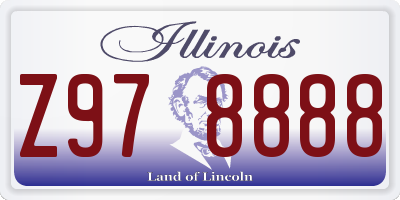 IL license plate Z978888