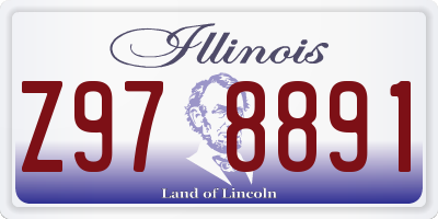 IL license plate Z978891