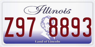 IL license plate Z978893