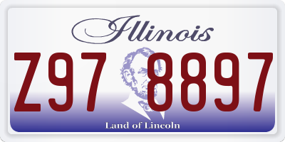 IL license plate Z978897