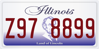 IL license plate Z978899