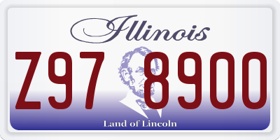 IL license plate Z978900