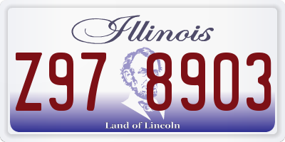 IL license plate Z978903