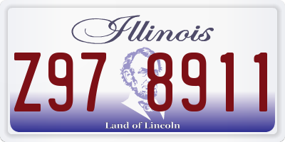 IL license plate Z978911