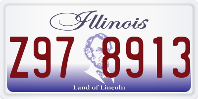 IL license plate Z978913