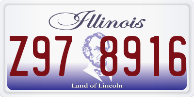 IL license plate Z978916