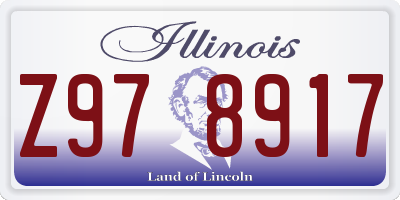 IL license plate Z978917