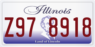 IL license plate Z978918