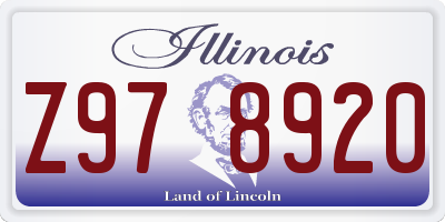 IL license plate Z978920