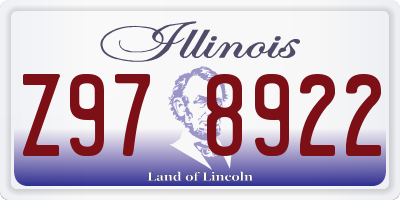 IL license plate Z978922