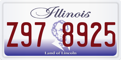 IL license plate Z978925