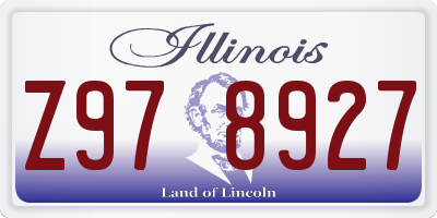 IL license plate Z978927