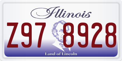 IL license plate Z978928