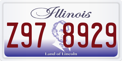 IL license plate Z978929