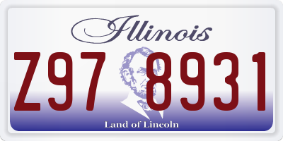 IL license plate Z978931