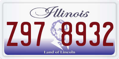 IL license plate Z978932