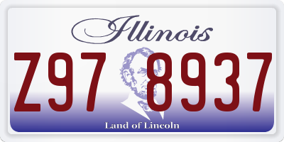 IL license plate Z978937